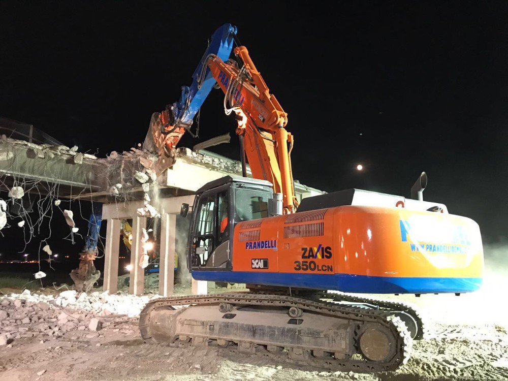 cantiere demolizione cavalcavia udine